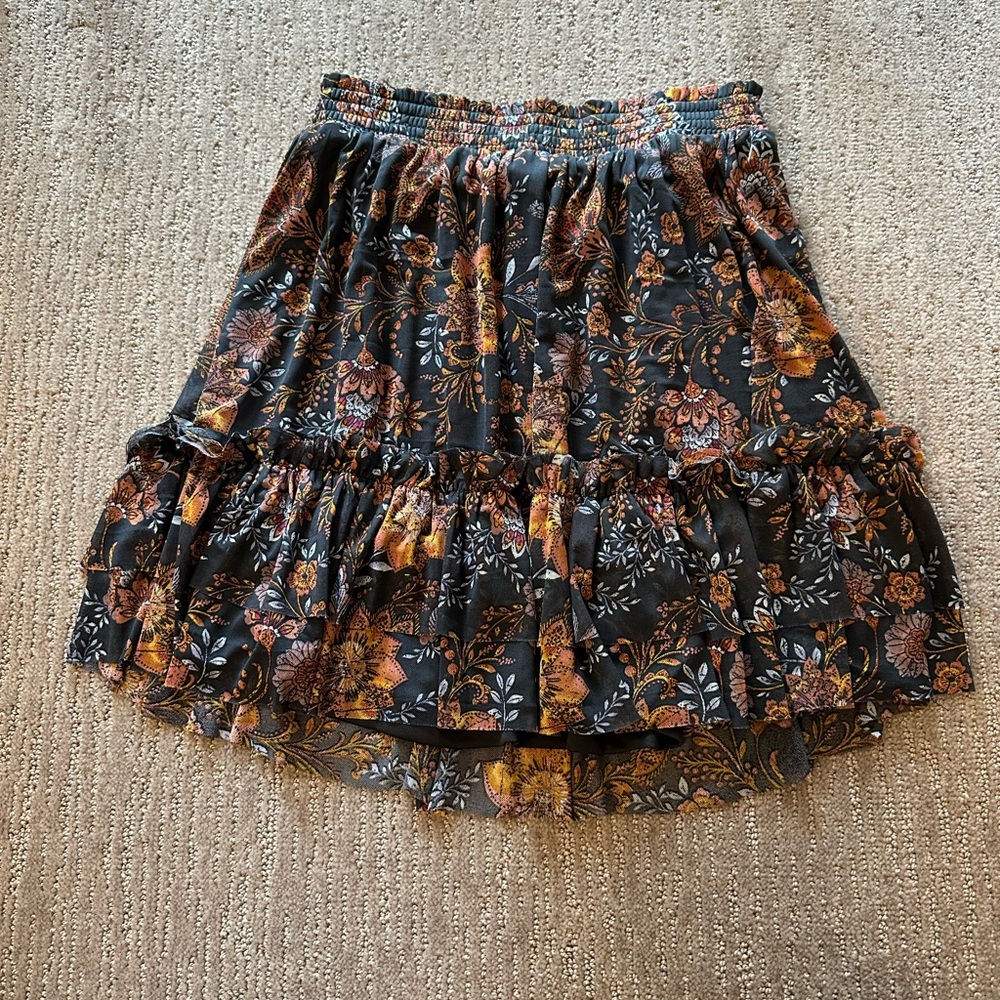 Skater Navy Paisley Skirt